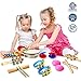 Geekper Toddler Musical Instruments, 18 Pcs Wooden Percussion Instruments Toy for Kids, Tambourine Set Kids Musical Toys Storage Backpack Included
