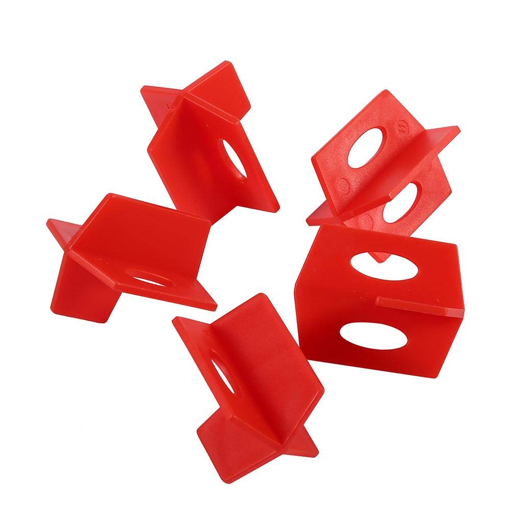 50Pcs Tile Leveling Alignment System Reusable Red 3 Side Spacer Cross and T Shape Ceramic Floor Wall Tools for 2mm Cross Ceramic Tile Gap