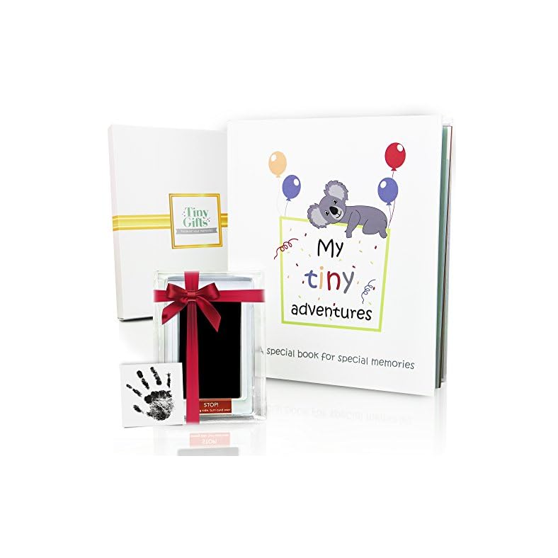First 5 Years Baby Memory Book + Clean-Touch Ink Pad + Gift Box. Record Your Girl or Boy Photos & Milestones. Keepsake…