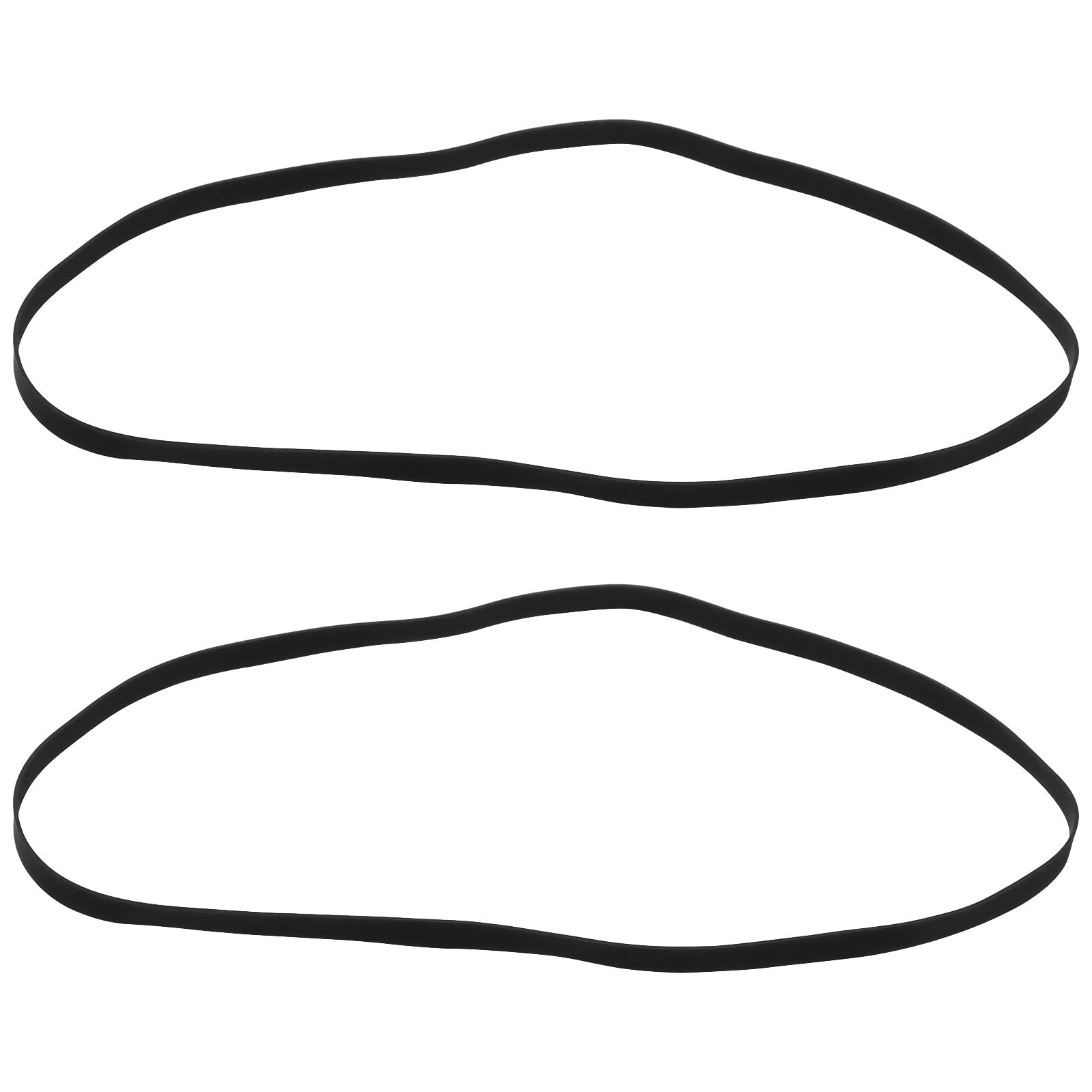 Create idea 2pcs Black Rubber Record Belt for Gramophone Turntables Player Belt Turntable Belt Phonograph Replacement Belt 190mm Folded Length 5mm Width