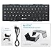 ESYNIC Foldable Bluetooth Keyboard Ultra Slim Pocket Size Bluetooth Keyboard Wireless for I for IOS/Android/Windows Rechargeable Battery Aluminum Alloy Housing