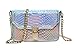 Holographic Snakeskin Crossbody Bag Shoulder Bag Women's Hologram Leather Purse (S Purple)