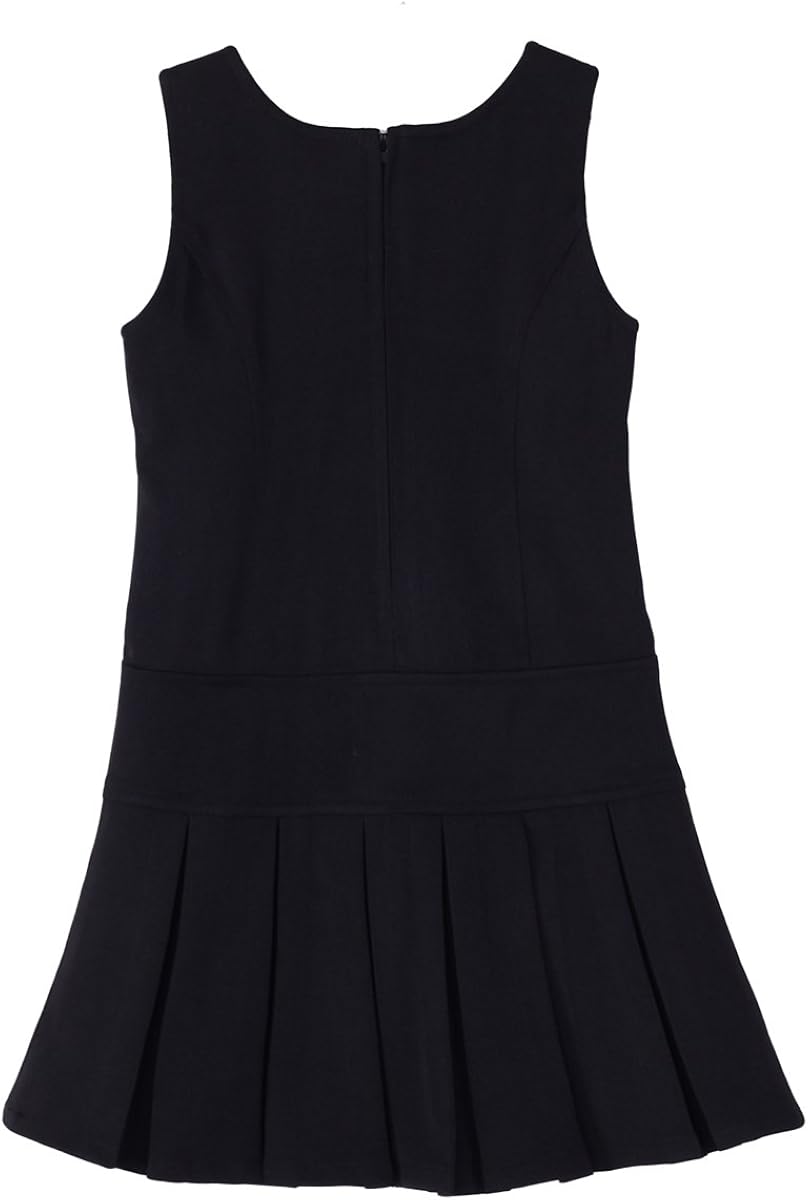 Bienzoe Girl's Pleated Hem School Uniform Jumper: Clothing