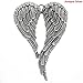 JGFinds Large Angel Wings Charm Pendants - 5 Pack of Silver Toned DIY Jewelry Making Supplies; 2 3/4 Inch Metal Wings for Bracelet, Necklace, Earrings or Arts and Crafts