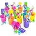 Mini Beach Bucket and Shovel Set - (Pack of 12) 3-1/4" Mini Bucket Party Favor Sand Box Play Set and Mini Beach Sand Pail Includes, Shovel, Rake, Scoop Beach Sand Toy for Birthday Or Mermaid Theme primary