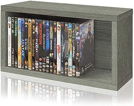 Amazon Com Way Basics Media Storage Rack Shelf Organizer Holds 30 Ps5 Games Dvds Blu Rays Tool Free Assembly And Uniquely Crafted From Sustainable Non Toxic Zboard Paperboard Grey Furniture Decor