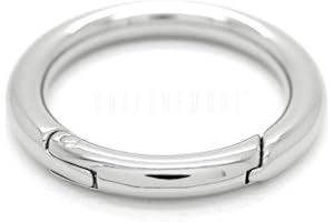 CRAFTMEMORE 2pcs 2 Inches Inner O Ring Spring Opening Snap Trigger Clip Buckle Charm Purse Making SCOS (Silver)