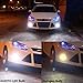AUXITO 5202 Fog Light Bulbs 5201 PS19W LED Bulbs with Projector Lens for Fog Lights or DRL, 6000K Xenon White