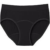 The Period Company Flow Stretch Bikini Absorbent Period Underwear for Women Heavy Flow — Leak Resistant Panties Women, Black