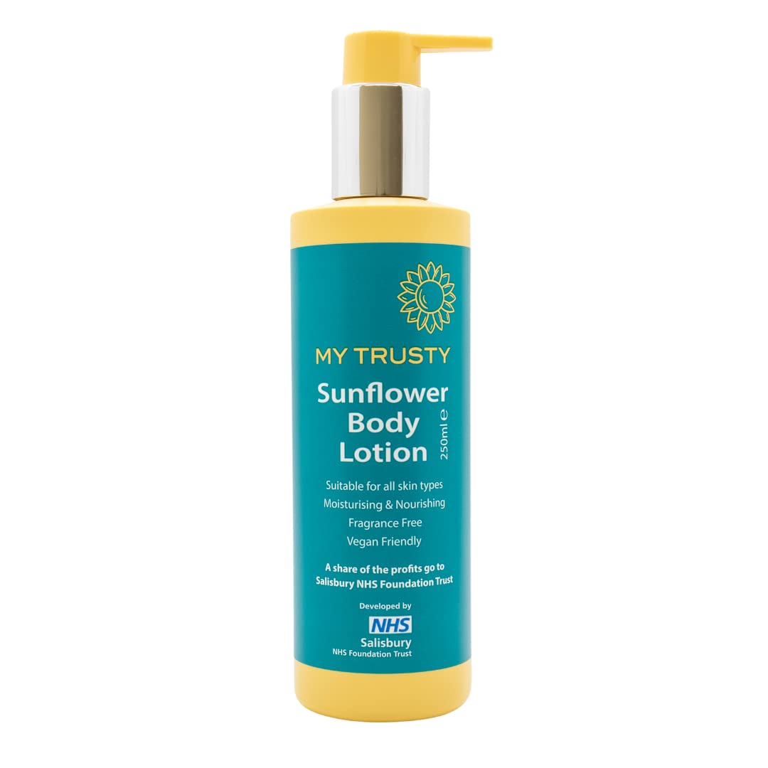 My Trusty Sunflower Body Lotion, Suitable for Dry Skin and Skin Prone to Eczema, Vegan Friendly with Natural Ingredients, Fragrance Free, 250ml