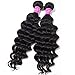 Star Show Brazilian Hair Loose Deep Wave Bundles with Closure Ear to Ear 100% Unprocessed Human Hair Loose Curly with Frontal Closure Pre Plucked 18 20 22 with 16