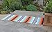 Del Mex (TM) Traditional Falsa Mexican Blanket Table Runner (Mint/Orange)