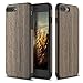 iPhone 7 Plus Case, ROCK [Grained] - Black Rose [Origin][Non Slip] [Built-in Magnetic Metal Plate] [Wood Tactile] [Natural Wood and TPU Rubber] [Fingerprint Free] Case For Apple iPhone 7 Plus