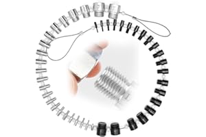 GULREAR Nut and Bolt Thread Checker (Inch & Metric) -44 Male/Female Thread Identifier Gauges - 23 Inch & 21 Metric, Male/Female Gauges for Quickly Checking Nuts and Bolts Inch or Metric and Verifying The Size