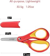 LIVINGO 13 cm Kids Scissors Safety Blunt Blades 3 Pack Cushioned Handles view 2