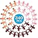 Mini Plastic Babies, Selizo 240pcs Tiny Babies, Ice Cube Small King Cake Babies for My Water Broke Baby Shower Game (3 Colors)