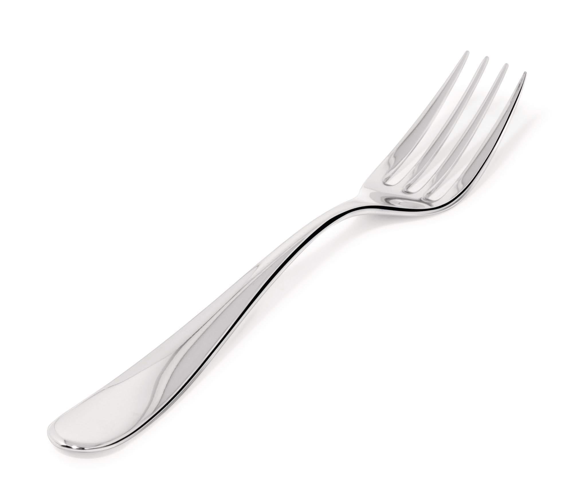 Alessi Nuovo Milano Serving Fork, (5180/12), Silver