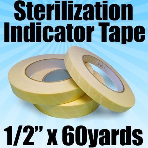 Starryshine 60 Yards (1/2" INCH) Autoclave Sterilization Indicator Tape Tattoo Dental (3 Rolls) - Thumbnail 2