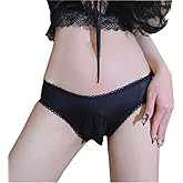 FASXIR Sexy Ice Silk Panties Low-waisted Bikini Thong Breathable Seamless Pouch Briefs Bow Underwear for Women Men