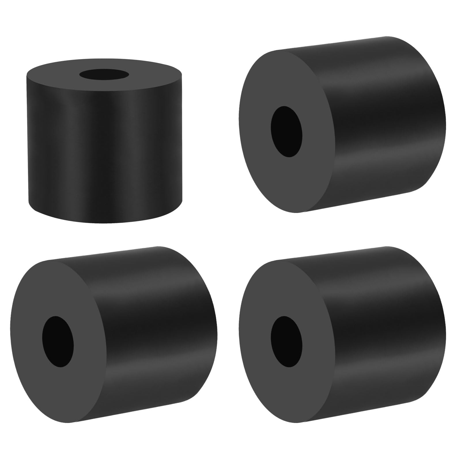 PATIKIL Multi Purpose Rubber Spacer, 4 Pcs 12mm ID x 40 OD x 35mm T Neoprene Round Anti-Vibration Isolation Pads Isolator Rubber Bushings Spacer Washer for HVAC Bolts Car Accessories
