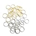 Honbay 40PCS Women Fashion Hip-Hop DIY Braid Rings for Hair and Dreadlocks,Golden and Silver