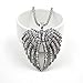 Finov Antique Silver Tone Angel Wing Necklace