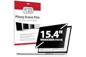 YES2B 15.4 Inch Laptop Privacy Screen Filter for 16:10 Widescreen Display - Computer Monitor Notebook Anti-Spy, Anti-Blue Light and Anti-Glare Protector Made in Korea