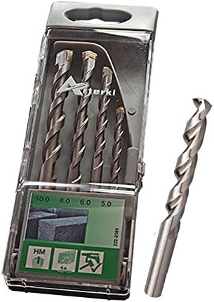 Masonry Drill Bit, Arterki 222-2101 The Bit for Drilling Stone and Brick 4-Piece Silver