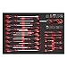 Teng Tools 122 Piece Flat, PH, PZ & Hex Type Screwdriver Set In Precision EVA Foam Tray - TTEMD122N, Silver