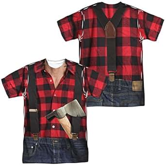 Amazon.com: Lumberjack Costume Unisex Adult Sublimated T Shirt for Men and Women: Clothing