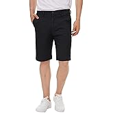 Plaid&Plain Men's Khaki Shorts Slim Fit Chino Shorts 9 inch Inseam