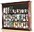 Souvenir / State / Hard Rock Shot Glass and Tall Shooter Display Case Holder Cabinet, glass door, Mahogany Finish (SC04-MA)