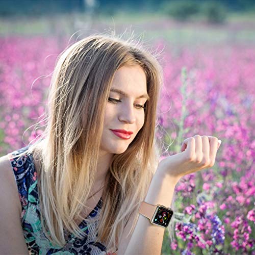 iDon Smart Watch Sport Band, Soft Silicone Replacement Sports Band compatible for Apple Watch Band 38mm 2017 Series 3 Series 2 Series 1 All Models(M/L, Walnut) - Thumbnail 2