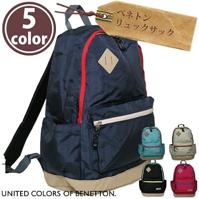 Amazon Benetton ベネトンリュックサック Bt18 3900 ベネトン Benetton リュックサック レディース リュックサック メンズ リュック キッズ リュック 人気 リュックサック 通販 通学 塾 遠足 男女兼用リュック 修学旅行 ネイビー タウン
