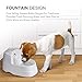 marsboy Dog Water Dispenser, Pet Fountain with 2.5L (0.66GAL) Capacity, 5Pcs Carbon Filter,Ultra Quiet, Anti Bacterial, Safe and Energysaving Water Bowl for Dogs Cats Birds
