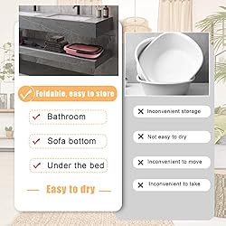 ALYSTER Collapsible Soak Tub with Handle For Foot