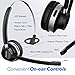 Mpow HC3 Bluetooth Headphones, Dual-Mic Noise Reduction, 13Hr Playtime Trucker Bluetooth Headset w/Wired Mode, Cell Phone Headset, Car Bluetooth Headphone with Microphone for Driver/Skype/Call Center