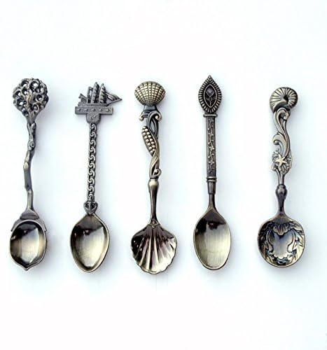 Home Product Exquisite Retro Palace Style Coffee Spoon Tea Ice Cream Dessert Scoop European Vintage Ocean Kitchen Cafe Supplies