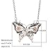 AOLO Antique Silver Butterfly Gear Enbeded Pendant Steampunk Necklace