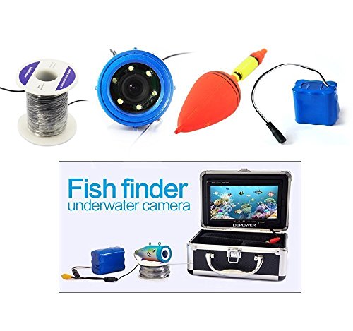 Anysun Underwater Fish Finder With Video Recorder DVR Function Professional Fishing Video Camera 7" TFT Color LCD HD Monitor 1000tvl CCD 30M Cable Length. Easily Watch the Fish Bite