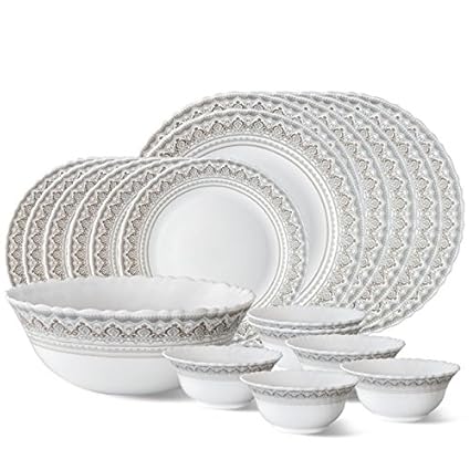 Larah by Borosil Classic Dinner Set