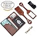 XeYOU Travel Wallet & Passport Holder Soft Leather Passport Cover Case with 2 Matching Luggage Tags and Luggage Strap New (Brown)