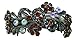 Large Crystal Barrette, Decorated with Topaz and Hematite Crystals, for thick hair OR86015-2smoketopaz