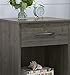 Ameriwood Home Core Night Stand, Dark Gray Oak