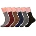 DYW Mens Fuzzy Slipper Socks Super Soft Cozy Fluffy Winter Warm Sleeping Socks (6 pairs Solid colors,Large)