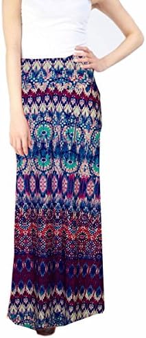 Angl Lee Women Full/ankle Length Retro printed Maxi Long Skirt (m, 6)