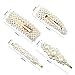 Pearl Hair Clips for Women Girls -La'prado 4pcs Large Bows/Clips/Ties for Birthday Valentines Day Gifts Bling Hairpins Headwear Barrette Styling Tools Accessories