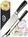Chef Knife Santoku 7 inch - Utility Knife Rod Sharpener - Gift Box Set - High Carbon Stainless Steel - Japanese Kitchen Knife Professional Cooking by Svesh.