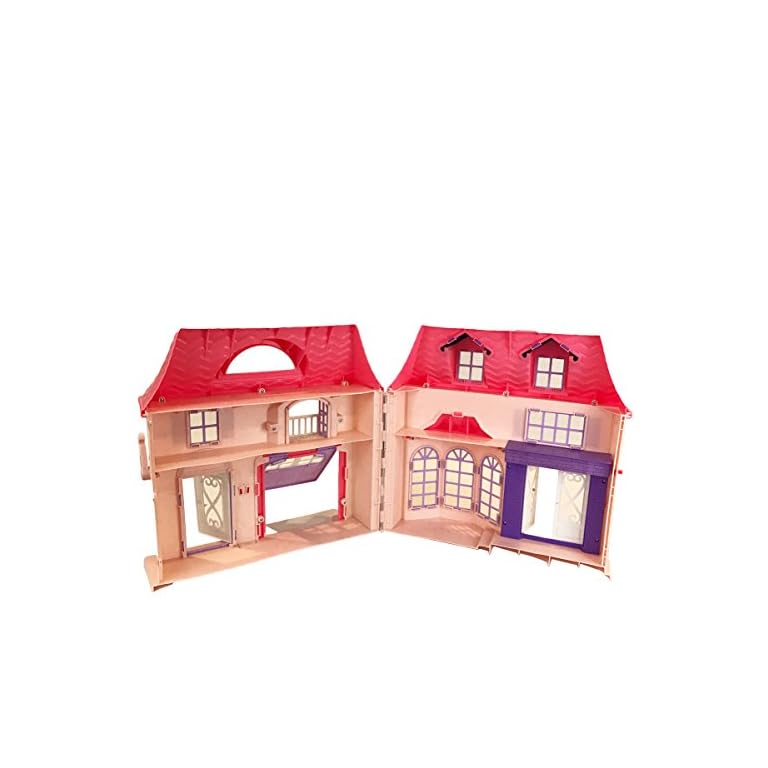 Boley Pretend Play American Doll House Toy Playset 21Piece Portable