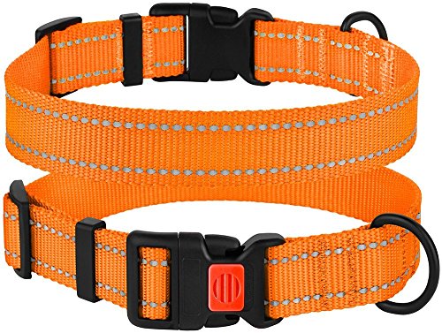 pink reflective dog collar